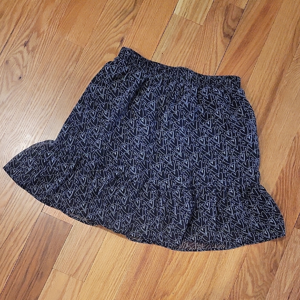 Black Patterned Women's Skirt